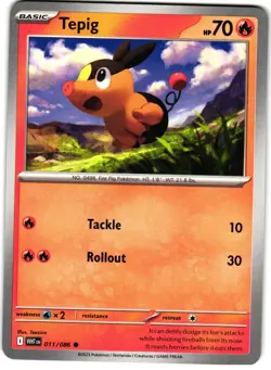 Tepig 11/86 Pokemon SV: White Flare - Image 1