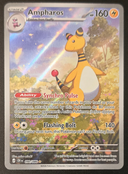 Ampharos 090/086 Illustration Rare - ME04: Chaos Rising Pokemon NM - Image 1