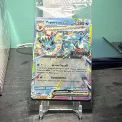 Pokemon Vaporeon EX 023/131 Prismatic Evolutions Stamp Promo Sealed - Image 1