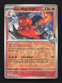 Ethan's Magcargo 036/182 Rare Destined Rivals Pokemon Reverse Holo Near Mint - Image 1
