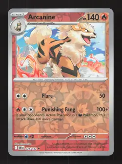 Arcanine 028/182 Uncommon Destined Rivals Pokemon Reverse Holo Near Mint - Image 1