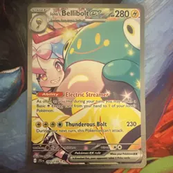 Pokemon TCG Iono's Bellibolt ex 183/159 Journey Together SIR Holo Full Art - Image 1