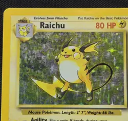 Raichu 14/102 Base Set Unlimited Holo Rare - Image 2