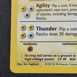 Raichu 14/102 Base Set Unlimited Holo Rare - Image 4