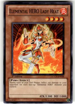 Elemental HERO Lady Heat LCGX-EN038 Legendary C 2 Yu-Gi-Oh 1st Edition NM - Image 1