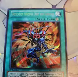 Yugioh Dedication Through Light And Darkness LCYW-EN069 Secret Rare 1st Ed LP - Image 2