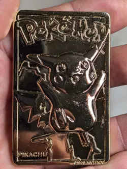 Pokemon 1999 Gold Plated 23K Trading Card Burger King Promo Limited Edition - Image 1