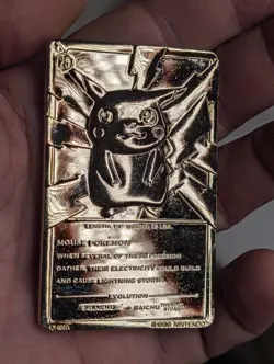 Pokemon 1999 Gold Plated 23K Trading Card Burger King Promo Limited Edition - Image 2