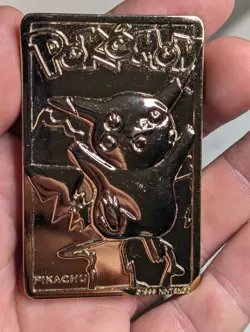 Pokemon 1999 Gold Plated 23K Trading Card Burger King Promo Limited Edition - Image 3