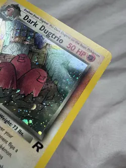 Pokemon Card 1st Edition English Dark Dugtrio 6/82 Team Rocket Holo Swirl HP - Image 4