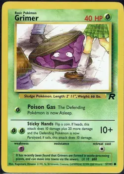 Pokemon Carte Team Rocket Nr 57/82 Grimer Anglais - Image 1