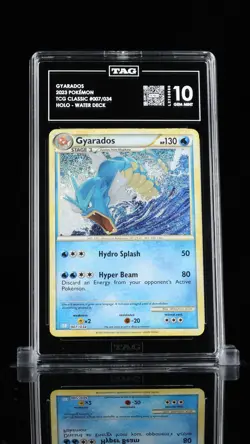2023 POKEMON CLB TRADING CARD GAME CLASSIC #007 GYARADOS TAG 10 - Image 1