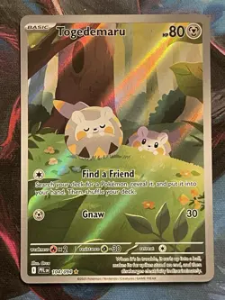 Togedemaru 104/094 Illustration Rare Phantasmal Flames Pokemon Card - Image 1
