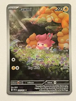 Pawmi 226/091 Paldean Fates Illustration Rare Pokemon Card - Image 1