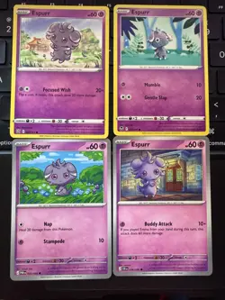 Pokemon TCG Espurr Lot (4) Various Sets No Duplicates Regular Cards NM - Image 1