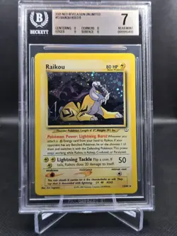 2001 Pokemon Neo Revelation Raikou Holo Card 13/64 BGS 7.0 Near Mint - Image 1