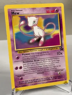 Mew 08/53 - WOTC Black Star Promo Pokemon Card - Moderately Played - Image 2