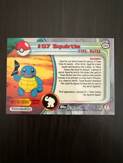 Squirtle Wartortle Blastoise (Foil) 99 Topps Pokemon TV Series Black Label Cards - Image 3