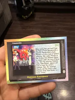 EP2 Pokemon Emergency - TV Animation Edition - Pokemon Topps Card Blue Logo - Image 2