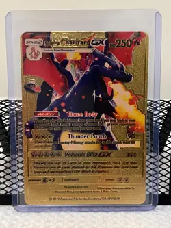 Shining Charizard GX Gold Foil *Fan Art* Pokemon Card 250HP Volcanic Blitz GX - Image 1