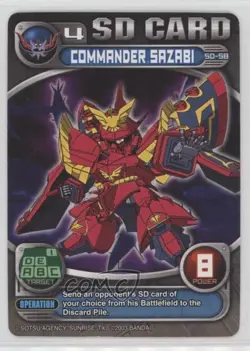 2003 Superior Defender Gundam Collectible Card Game Unlimited Commander Sazabi - Image 1