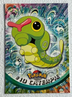 Caterpie #10 Blue Logo Topps Trading Cards Series 1 - Image 1