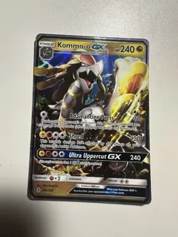 Kommo-o GX Pokemon Card 100/145 Rare Full Art Holo Trading Card - Image 1