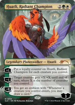 Huatli, Radiant Champion - Rainbow Foil Extended Art SLD NM MTG - Image 1