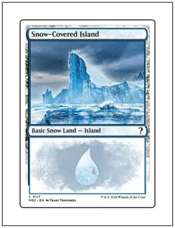Snow-Covered Island, White Border, Magic the Gathering MTG NM - Image 1