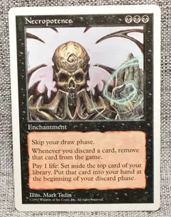 MTG Necropotence - Fifth Edition 1997 Rare Black - Old Frame Classic Magic EDH - Image 1