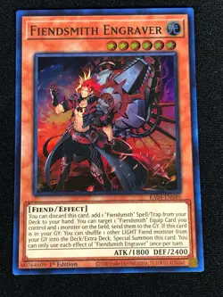 Yugioh Fiendsmith Engraver RA04-EN049 1st Super (NM) - Image 1