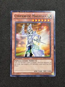 YuGiOh! Cybernetic Magician BP01-EN139 Starfoil Rare 1st Edition MP Battle Pack - Image 1