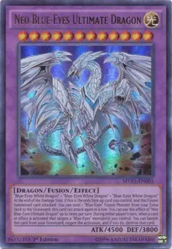 Neo Blue-Eyes Ultimate Dragon MVP1-EN001 Ultra Rare 1st Edition Yugioh HP - Image 1