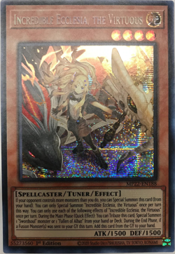 Incredible Ecclesia, the Virtuous MP22-EN188 Prismatic Secret Rare Yu-Gi-Oh! - Image 1