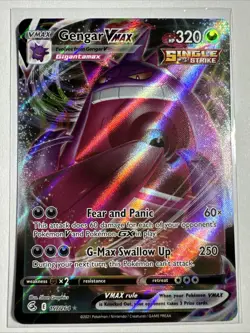 Pokemon Gengar VMAX Fusion Single Strike Holo Card 157/264 - Image 1