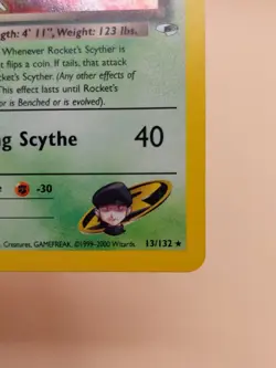 Rocket's Scyther 1st Edition Holo Rare Gym Heroes Pokemon Card - WOTC 2000 SWIRL - Image 2