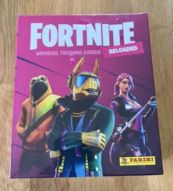 Panini Fortnite Reloaded Trading Cards - Mega Box 12 Booster + 4 Extra Cards - Image 1