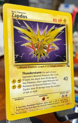 NM 🔥 Zapdos 30/62 Non Holo Regular Rare Pokemon 2000 Fossil WOTC Vintage - Image 2