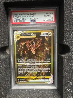 2023 POKEMON SWORD & SHIELD CROWN ZENITH SECRET FULL ART/GIRATINA VSTAR PSA 10 - Image 1