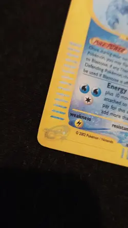 Pokemon Blastoise 004/165 Expedition Base Set Holo Rare English Card LP - Image 4