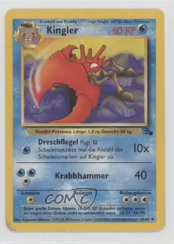 Kingler German Pokemon Fossil #38 1999 - Image 1