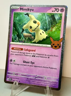Mimikyu 037/091 Cosmos Holo Rare Halloween Trick or Trade Booster 2024 NM MT - Image 3