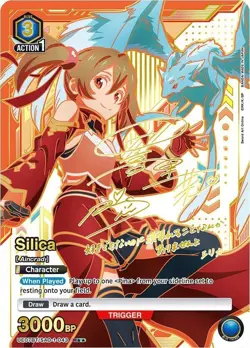 Union Arena Silica R** Sword Art Online Signed Double Star card english - Image 1