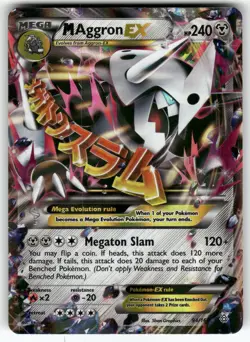M Aggron EX XY - Primal Clash Ultra Rare Pokemon Lightly played - Image 1