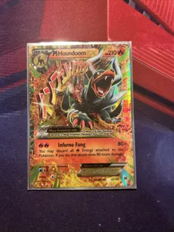 Pokemon Mega M Houndoom EX 22/162 Breakthrough Holo - Image 1