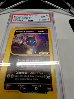 Pokemon Rockets Sneasel Stamped Winner Game Promo #5 PSA 10 - Image 2