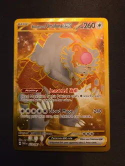 Pokemon TCG Bloodmoon Ursaluna EX Twilight Masquerade Hyper Rare 222/167 - Image 1