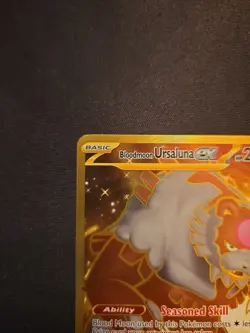 Pokemon TCG Bloodmoon Ursaluna EX Twilight Masquerade Hyper Rare 222/167 - Image 2