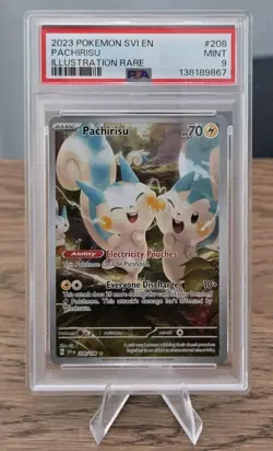 Pokemon PSA 9 Pachirisu 208/198 SV01 Scarlet & Violet Illustration Rare Holo - Image 1