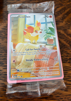POKEMON TCG CHAOS RISING FENNEKIN 080 BLACK STAR PROMO SEALED - Image 1